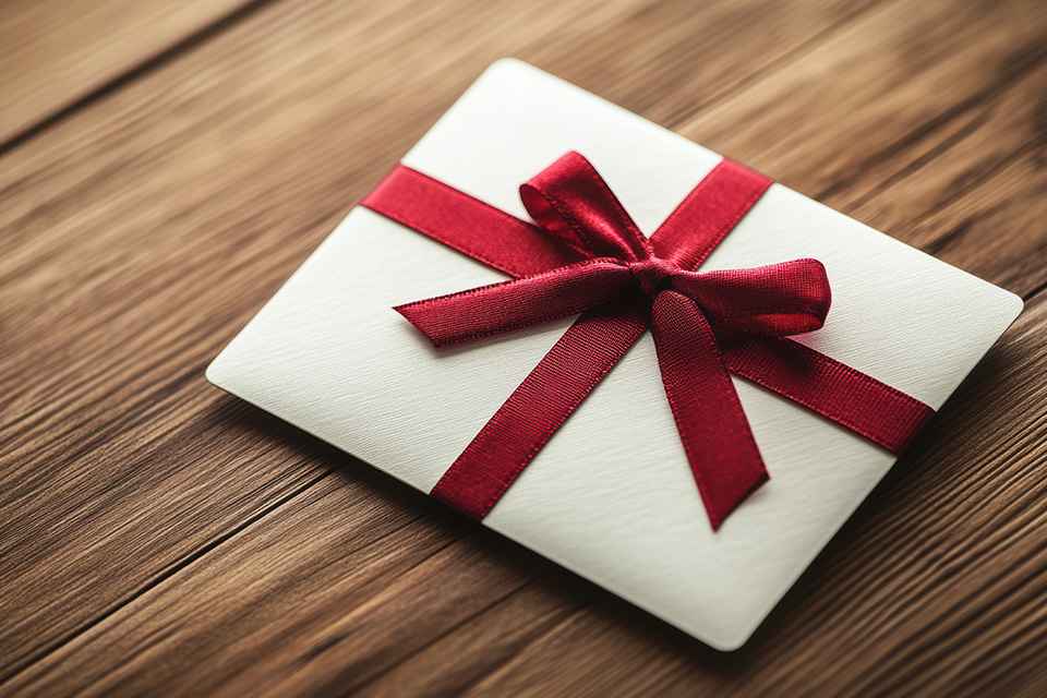 Foto: Geschenkumschlag mit Schleife